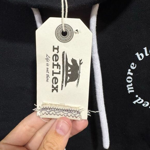 Nwts Reflex Life Is Out There  Sweatshirt Size Extra Small Black Womens More Ble - Picture 5 of 7
